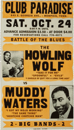 club Paradise- the howling wolf and muddy waters bootleg poster